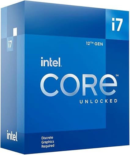 Intel® Core™ i7-12700KF, processeur pour PC de Bureau, 12 cœurs (8P+4E) jusqu'à 5,0 GHz, LGA1700 chipset série 600 125 W