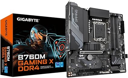 GIGABYTE B760M Gaming X DDR4 Carte mère - Prend en Charge Les processeurs Intel Core de 14e génération, VRM numérique 8+1+1 Phases, jusqu'à 5333MHz DDR4 (OC), 2xPCIe 4.0 M.2, LAN 2.5GbE, USB 3.2 Gen2