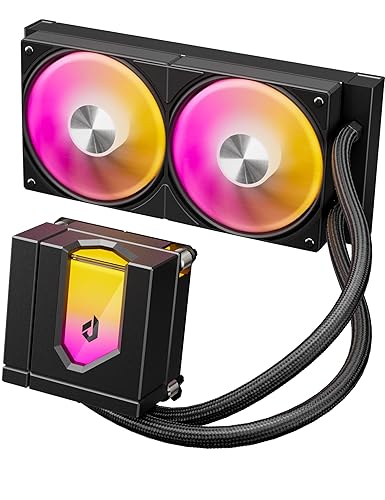 upHere E240KC Watercooling 240mm Refroidisseur CPU,Compatible AMD AM5 AM4 et Intel 1851 1700,AIO 240mm Refroidisseur d’Eau Tout-en-Un Performant avec Ventilateurs,Installation Facile et Silencieuse