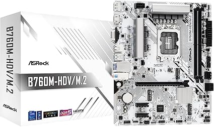 ASROCK Carte Mère B760M-HDV/M.2 DDR5 (Intel LGA 1700) Micro ATX