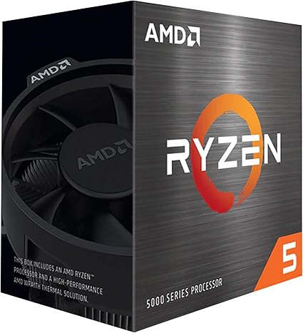 AMD Ryzen 5 5600 Processeur (6 Coeurs/12 Threads, 65W TDP, Socket AM4, jusqu'à 4.4 Ghz Fréquence Boost, Ventilateur wraith Stealth)