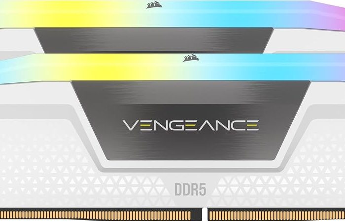 CORSAIR Vengeance RGB DDR5 RAM 32Go (2x16Go) 6000MHz CL30-36-36-76 1.4V AMD Expo & Intel XMP Mémoire pour Ordinateur de Bureau - Blanc (CMH32GX5M2B6000Z30W)
