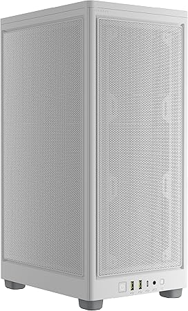 Corsair 2000D AIRFLOW Boîtier PC Mini-ITX - Format Mini-ITX - Panneaux en Acier Maillé - Trois Emplacements GPU - Optimisé Pour le Refroidissement - Entrées/Sorties Modernes en Façade - Blanc